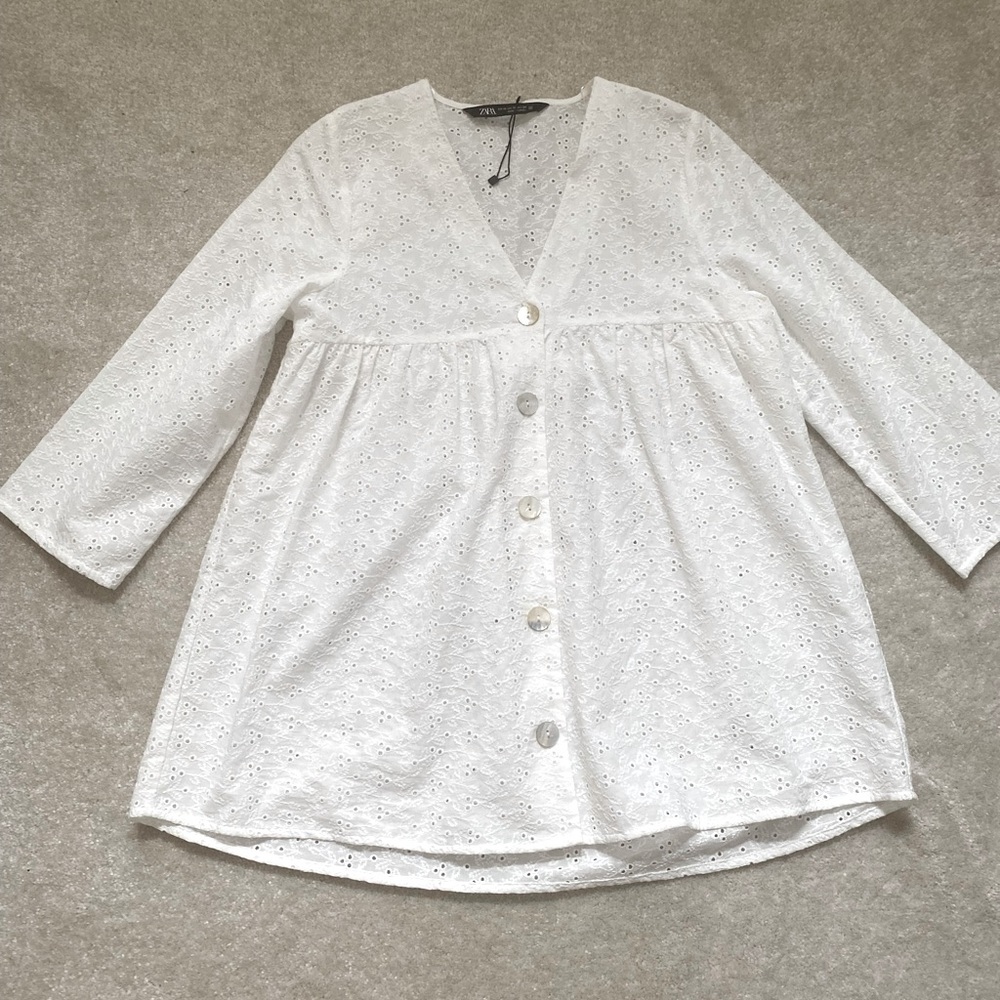 Embroidered/Eyelet Zara Shirt - New